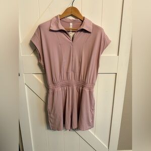 New Athletic Romper Mauve Short Sleeve Women’s Large Rae Mode